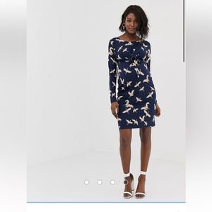 ASOS Mamalicious bird print dress
